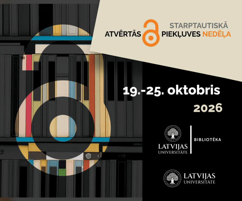 No 19.-25. oktobrim norisināsies Starptautiskā atvērtās piekļuves nedēļa 2026